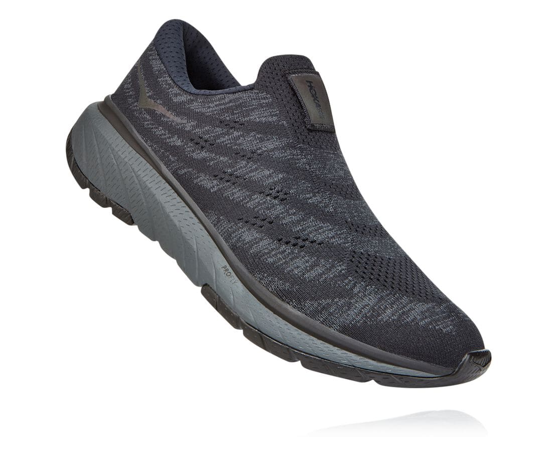 Hoka One One Cavu 3 Slip Philippines - Mens Wide Running Shoes - Black / Dark Grey | BH7034526